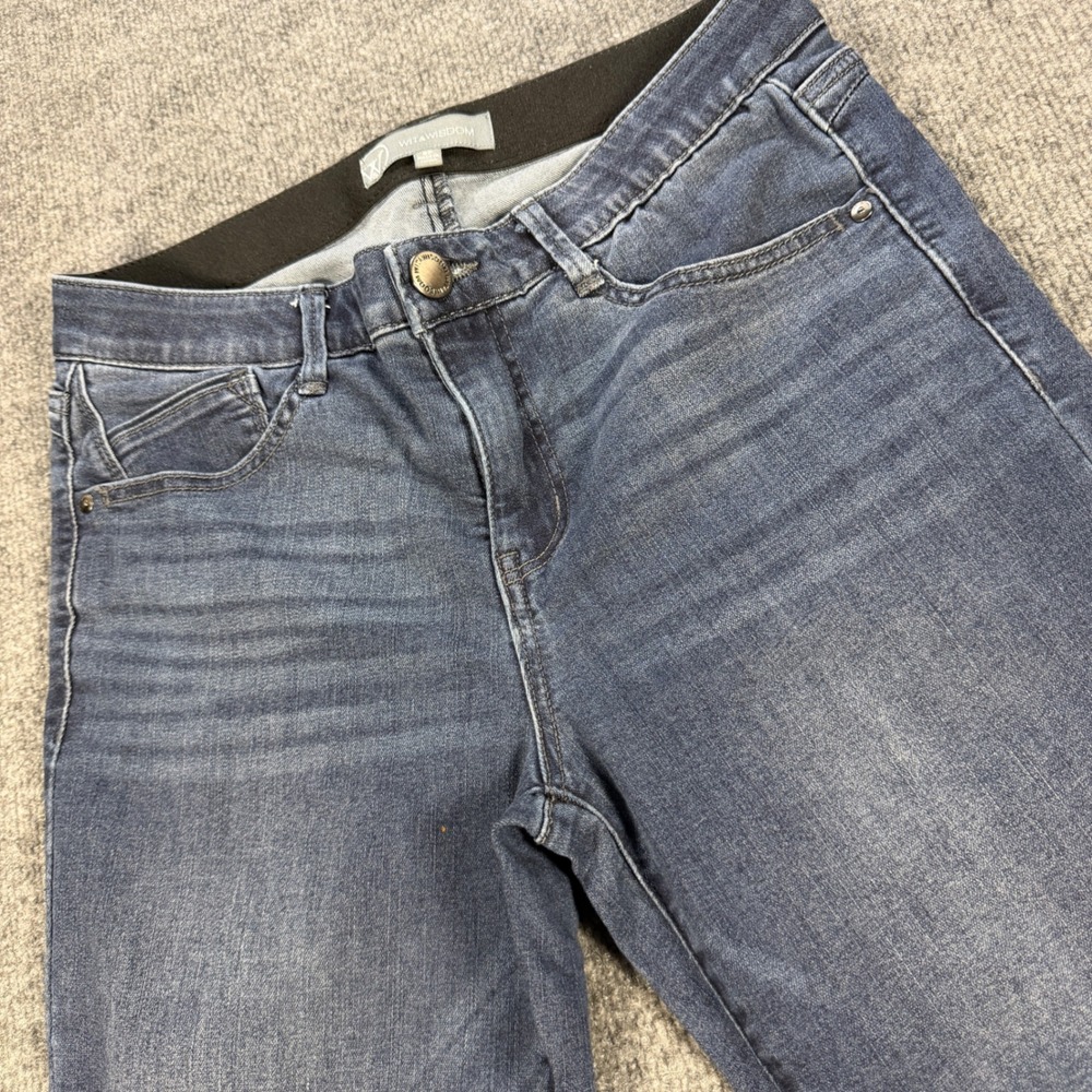 Whiskers Wit & Wisdom Straight Leg Jeans Blue Dark Wash 8P Petite RN15600